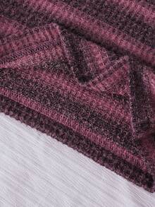 Conjunto de 3 piezas de camisola de punto casual, tirantes y pantalones de pierna ancha, cómodo y de moda para adolescentes, adecuado para deportes al aire libre, ocio y uso diario, diseño de hombros oblicuos - Rosa - Ver 7