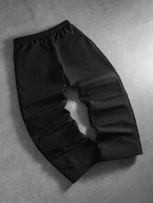 PAVTROS Men's Casual Minimalist Pants, Suitable For Summer Streetwear Men Pants Street Wear Pants Pants For Men Baggy Men Track Pants, Fall - Black - View 2