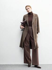 CUCCOO BIZCHIC 女士时尚百搭通勤尖头坡跟踝靴 - 咖啡棕 - 查看 2