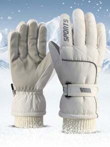 男女通用防水防风触屏冬季滑雪手套，户外运动骑行摩托车徒步露营保暖加厚内衬手套，适用于滑雪、单板滑雪、冬季运动、暖手、雪地等。 - 彩色 - 查看 10