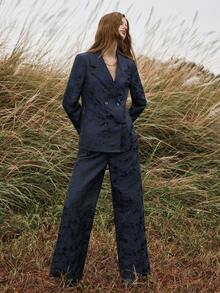 Florisole Women's Elegant Casual Commuting Jacquard Suit Set - Multicolor - View 7