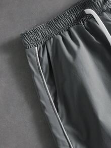 PAVTROS Pantalones de estilo universitario callejero para hombres, otoño - Gris - Ver 3