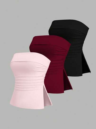 Sweetra Top tubo casual y versátil para mujer