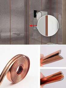 1 pieza Cinta decorativa autoadhesiva, Tira protectora de pared de PVC para protección de esquinas de pared y bordes de azulejos - multicolor - Ver 6