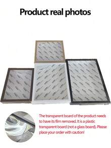 SHEIN 1 件优雅的 3D 阴影盒展示架，用于植物标本馆、门票和纪念品 - 木质镂空设计，带闪光细节，非常适合墙壁或桌面装饰、家居装饰、房间装饰、人造礼品、生日毕业