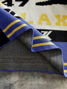 AXEPEAK Men's Letter Pattern Short Sleeve Polo Collar Casual Knit Top - Multicolor - View 5