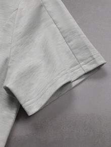 STYNVO Beige Men's Casual Short Sleeve Round Neck T-Shirt In Knitted Fabric With Regular Length And Tropical Pattern - Beige - View 6