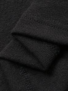 DAZY Women's Short Tight Wrap Black Turtleneck Bodycon Dress - Black - View 3