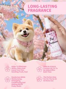 PETSIN 樱花宠物香水，适用于犬猫 - 3.38 液体盎司花香喷雾，持久留香，清新毛发，适合日常护理。 - 櫻花 - 查看 3