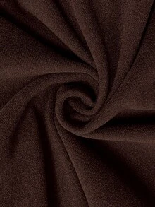 SHEIN Clasi 女士厚款高领打底T恤，百搭秋冬装 - 咖啡棕 - 查看 7