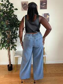 Truni Theloveshegives Plus Size Tight Fit Pu Corset Top - Black, For Pear Triangle Body Shape, For Body Shape, For Summer - Black - View 2