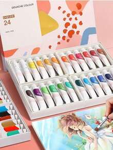 12/18/24 Colors Mixed Color Gouache Paint, Colorful Multi-Purpose Paint For Painting, Each 5ml/0.18oz, Water-Based Pigment Tubes For Canvas, Wood, And Crafts - Artist Quality Supplies For Professionals, Students, And Adults Back To School,Back To School,School Supplies, Durable, Ease Of Use, Giftable, Versatile - Multicolor - View 1