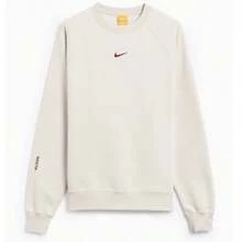 Nike Sports Sweatshirts Durable Fleece-Lined Stretchy Training Daily Outdoor Red FN8160-104 - Light Orewood Brown/Team Red - View 1