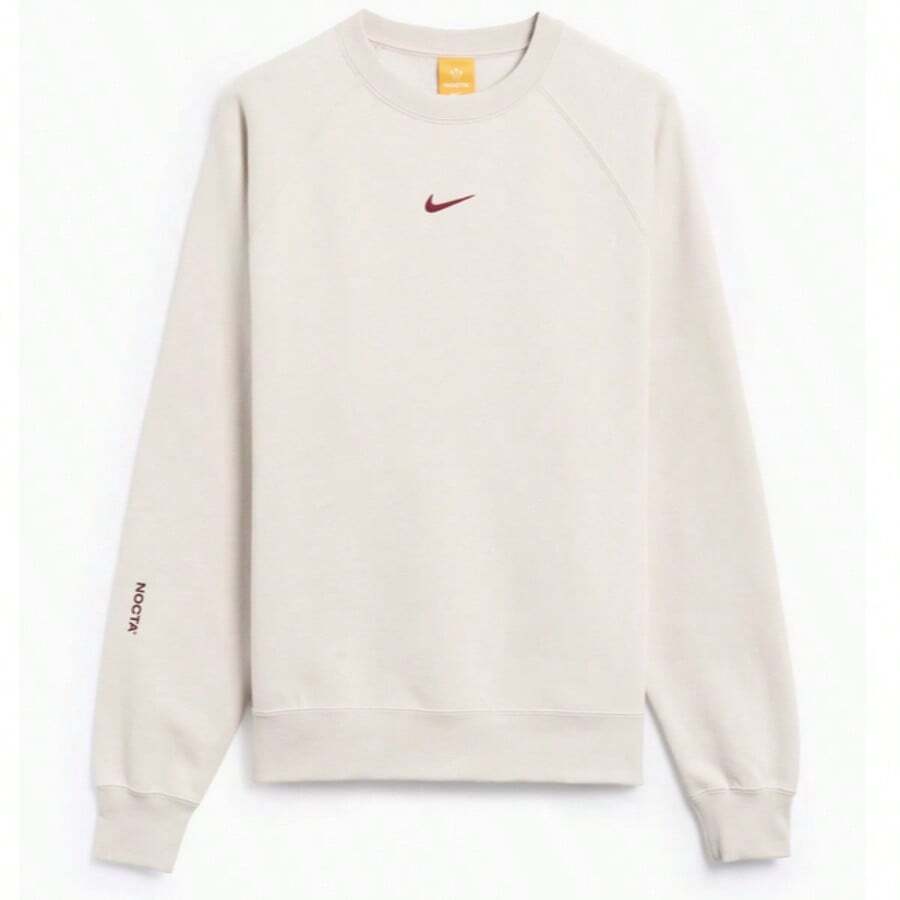 Nike Sports Sweatshirts Durable Fleece-Lined Stretchy Training Daily Outdoor Red FN8160-104 - Light Orewood Brown/Team Red - View 1