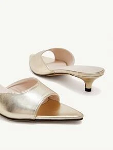 CUCCOO CHICEST 尖头细高跟女式百搭高跟凉鞋 - 金色 - 查看 10