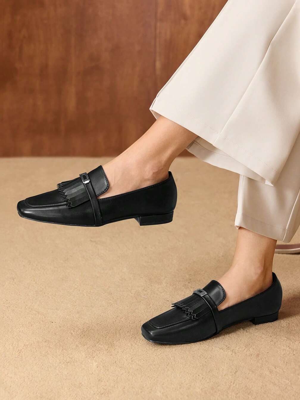 non slip womens dress shoes Genuine Grip Women's 410 On Shoe 8.5 / Wide / Black The are black leather shoes with round toes in the style of traditional dress shoes Women Shoes New French Fashion