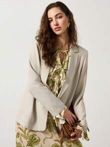 Cévolie 简约舒适百搭轻便休闲女式西装外套 - 杏色 - 查看 4