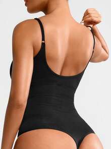 SHAPORA 女性纖身吊帶連體衣塑身衣 - 黑色 - 查看 1