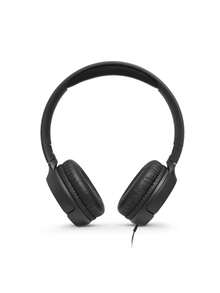 JBL Tune 500 Wired On-Ear Headphones, Pure Bass Sound, 1-Button Remote / Mic, Tangle-Free Flat Cable, Lightweight And Foldable Design, Ask Siri Or Google Now, Black - Black - View 2
