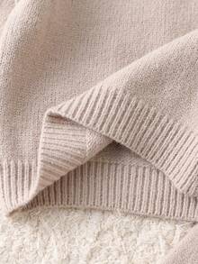 SHEIN Ensemble Top pull croisé col vintage et pantalon droit assorti pour bébé fille. Tenue confortable et élégante pour bébés et tout-petits, adaptée aux sorties et à la maison, automne/hiver