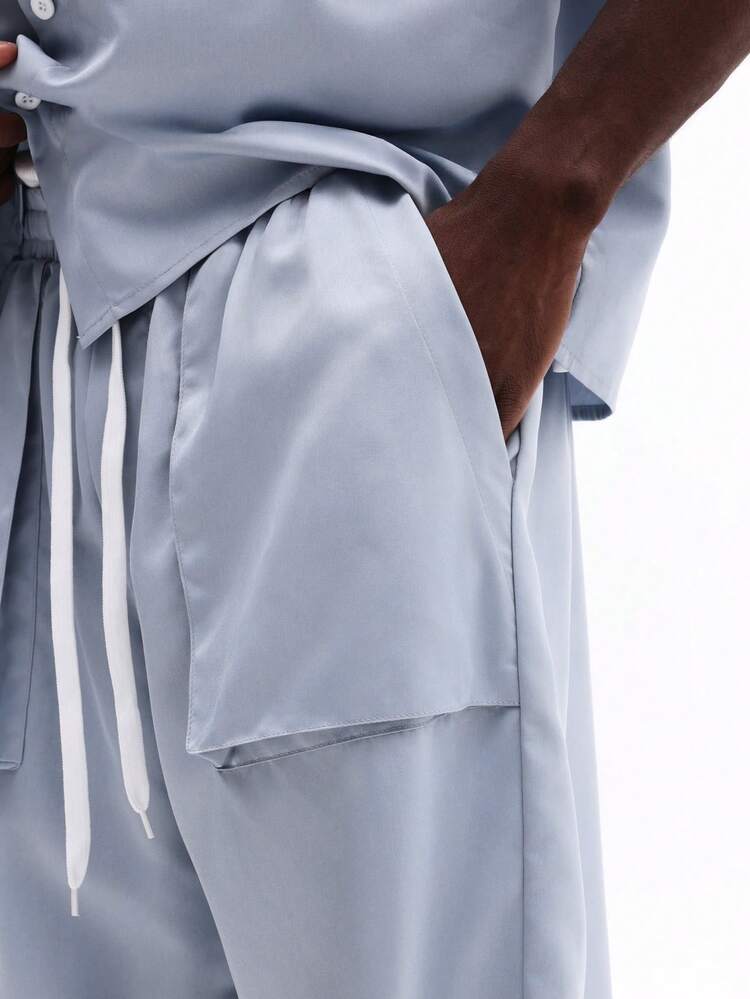 Short Sleeve Shirt With Wide Leg Pants