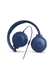 JBL Tune 500 Wired On-Ear Headphones, Pure Bass Sound, 1-Button Remote / Mic, Tangle-Free Flat Cable, Lightweight And Foldable Design, Ask Siri Or Google Now, Blue - Blue - View 4