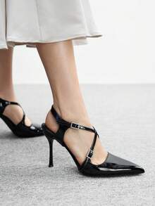 CUCCOO BIZCHIC Women's Elegant Pointed Toe Pumps, Suitable For Party And Commute For Christmas - Black - View 5