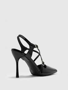 CUCCOO BIZCHIC Women's Elegant Pointed Toe Pumps, Suitable For Party And Commute For Christmas - Black - View 9