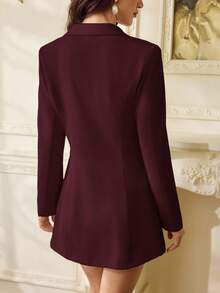 Vintamour Women 2 Pieces Vintage Elegant Dress Blazer Set Casual Outfits Summer Outfits For Women Two Pieces Set Women Vacation Outfits Woman White Dress White Dresses For Women 2 Pieces Sets Ladies White Top Business Casual Woman Wedding Guest Dress Women Easter Summer Clothes Spring Outfits For Women Sets - Rose Red - View 5