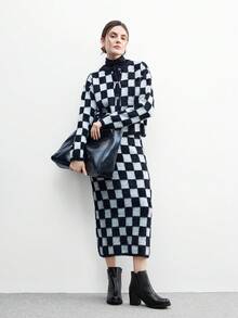 CUCCOO BIZCHIC 女士侧拉链设计时尚休闲粗跟踝靴 - 黑色 - 查看 6