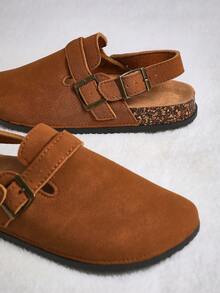 Mini mi Giày Clogs đế bần hở mũi, có khóa kép, màu rám nắng dành cho trẻ em bán chạy nhất - Không lỗi thời và thoải mái. - Màu Tím - Xem 5