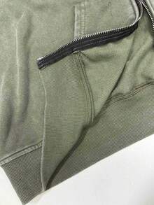 StreetHx Women's Y2K Style Gothic Retro Distressed Loose Sweatshirt, Streetwear For Autumn/Winter - Army Green - View 8