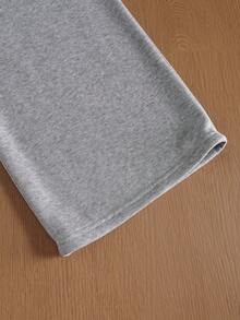 TOKVUE 男士抽绳腰阔腿运动裤，Y2k 黑色宽松裤 - 淺灰色 - 查看 5