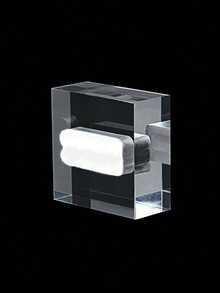 Clear Square Acrylic Ring Display Stand Holder | Jewelry Organizer For Craft Shows, DIY Photo Props, Retail Showcase | Valentine Gift - Transparent white velvet - View 6