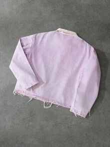 PAVTROS Áo khoác denim nam thời trang màu xanh chàm và kaki đính đá chữ cái, kiểu dáng bạc màu, thích hợp cho mặc hàng ngày, phong cách đường phố, thường ngày, đi làm. Áo sơ mi nam dáng ngắn cài nút, áo sơ mi vintage đính đá, áo sơ mi bạc màu. - Nhiều màu - Xem 2