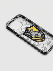 HARRY POTTER X SHEIN Transparent Wizarding School Style Badger-Themed Printed 2-In-1 Phone Case, Compatible With IPhone, Black Shockproof Border Double Protection Phone Case, Wizard Y2K Magical Fantasy Design, Suitable For Magic Enthusiasts For Daily Use Or As A Gift. Phone Case Compatible With IPhone 17 / Air / 17 Pro / 17 Pro Max - Clear - View 5