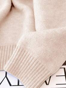 Franclia Áo len hở vai đính hạt kiểu Pháp cho nữ - Hồng - Xem 3