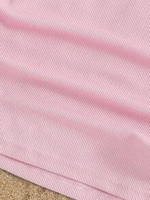 Tween Girl Ribbed Contrast Trim Camisole Tank Top, Versatile Daily Wear