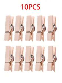 10/20/30 件木质夹子照片钉、照片墙信息图钉、毛毡板装饰固定大头钉夹、适合办公室和学校使用、不会损坏照片夹、返校用品、毕业照片展示用品、返校万圣节装饰、客厅装饰、墙面装饰、卧室窗帘、钥匙扣收纳盒、秋季装饰、圣诞装饰 - 彩色 - 查看 12