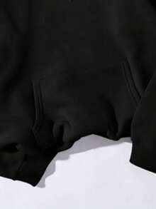 Sudadera hoodie sweatshirt dama mujer gorro capucha manga larga estampado moño lazo femienino otoño invierno - Negro - Ver 3