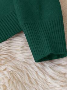 Franclia Elegant Metallic Starfish Button Cardigan With Oversized Collar, Waist Cinching Design, Flattering Fit - Inspired By European Fashion Blogger Styles - Dark Green - View 5