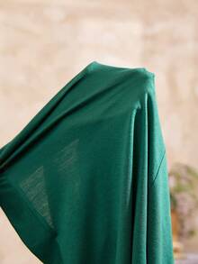 Côtesoire 女士三件套睡衣：V领蕾丝拼接镂空长袖上衣（含腰带）和吊带长裤 - 綠色 - 查看 7