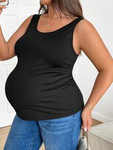 SHEIN 孕妇加大码休闲纯色修身背心