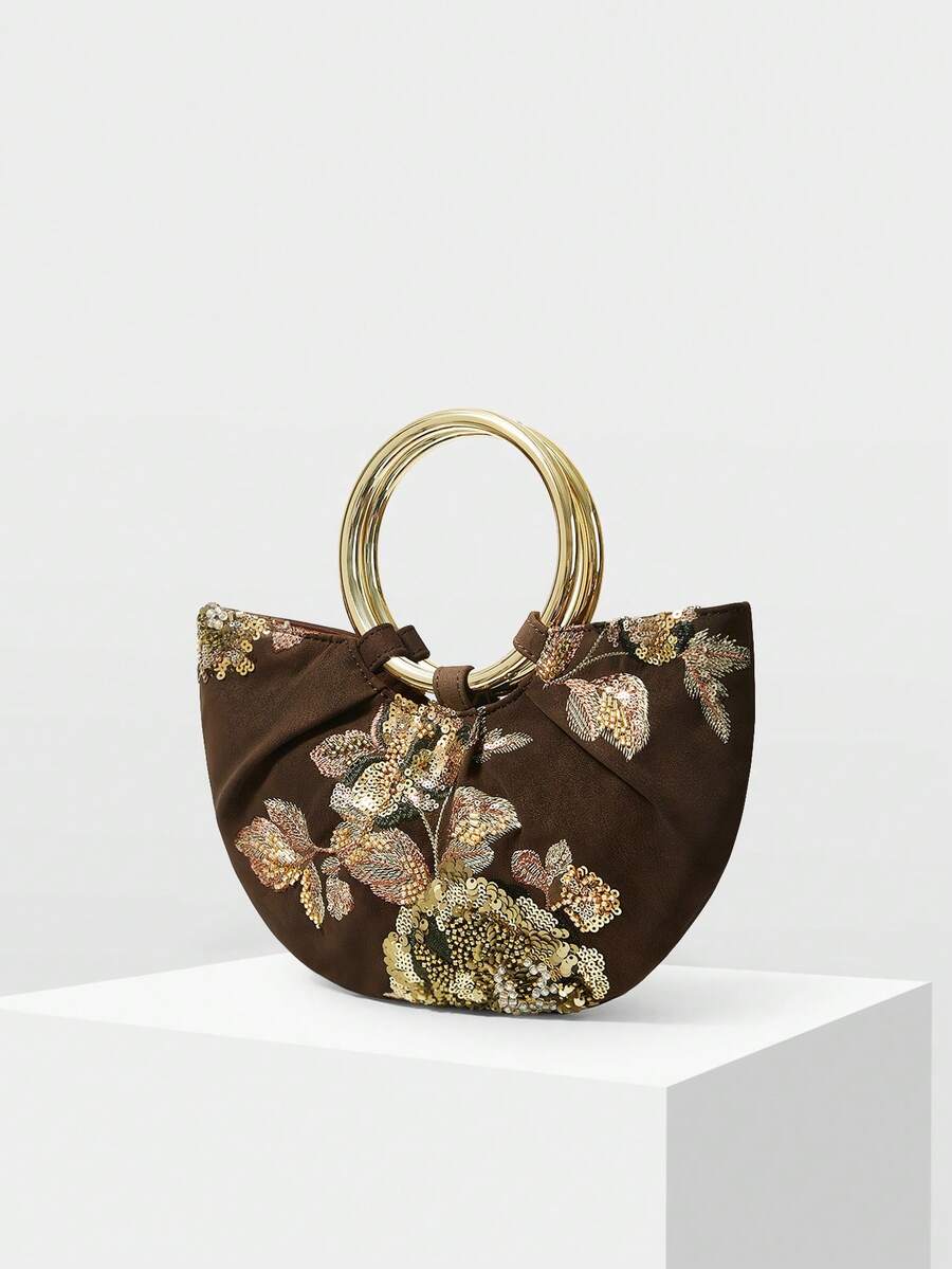 MOTF PREMIUM IRONMONGERY BOSTON TOP HANDLE BAG - Coffee - View 2