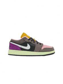 Nike Air Jordan 1 Kids' Sneakers Padded Breathable Sporty Casual Weekend Walking White HQ2021-005 - Oil Grey/Cave Stone/Arctic Punch/White - View 1