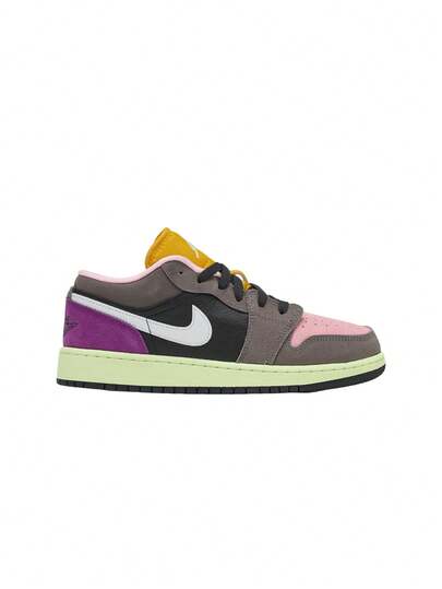 Nike Air Jordan 1 Low SE Kids Shoes Oil Grey / Cave Stone / Arctic Punch / White HQ2021
