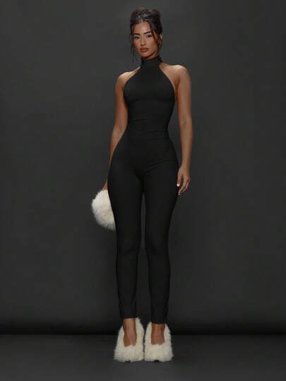 MUSERA Hög halsringning Åtsittande bodycon Caprijump Höst Vinter Höst Gå ut Vardag Kväll Ute Sexig Streetwear Esk Fest Jul Elegant Thanksgiving Chic