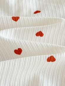 2pcs Newborn Baby Girl Cute Cartoon Pattern Knitted Long Sleeve Romper Pajama Set - Multicolor - View 5