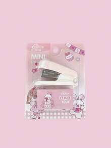 1个/2个装小型卡通订书机及订书钉，经典设计，适合办公学习、学校用品、圣诞礼物、返校季使用 - 彩色 - 查看 7