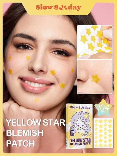 SlowSunday Yellow Star Blemish Patch, Cute Yellow Star-Shaped, Hydrocolloid Materials, Ultra-Thin Design, Full Cover, Waterproof & Breathable, Refreshing & Comfortable, Mild & Non-Irritating, For Pre-Makeup And Daily Care, Better Coverage, For Face & Body, For Covering Zits And Blemishes Pimple Patches, Y2K, Great For  Dating, Birthday, Anniversary, Or Any Special Occasion, For Christmas's Day Holidays, Christmas Party, Christmas Gift